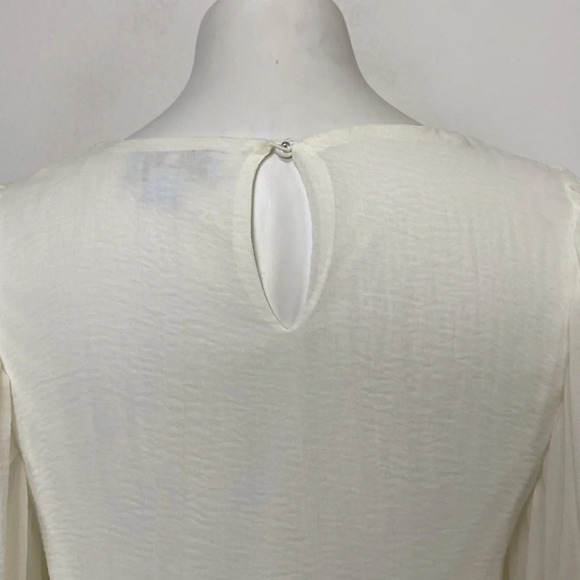 Cece "NEW" Preppy Coquette Pearl Collar Oversized Ballon Sleeve Blouse Size XS - Picture 6 of 10